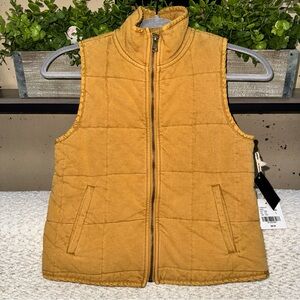 🆕 Chelsea & Violet Mustard Yellow Quilted Vest